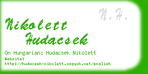 nikolett hudacsek business card
